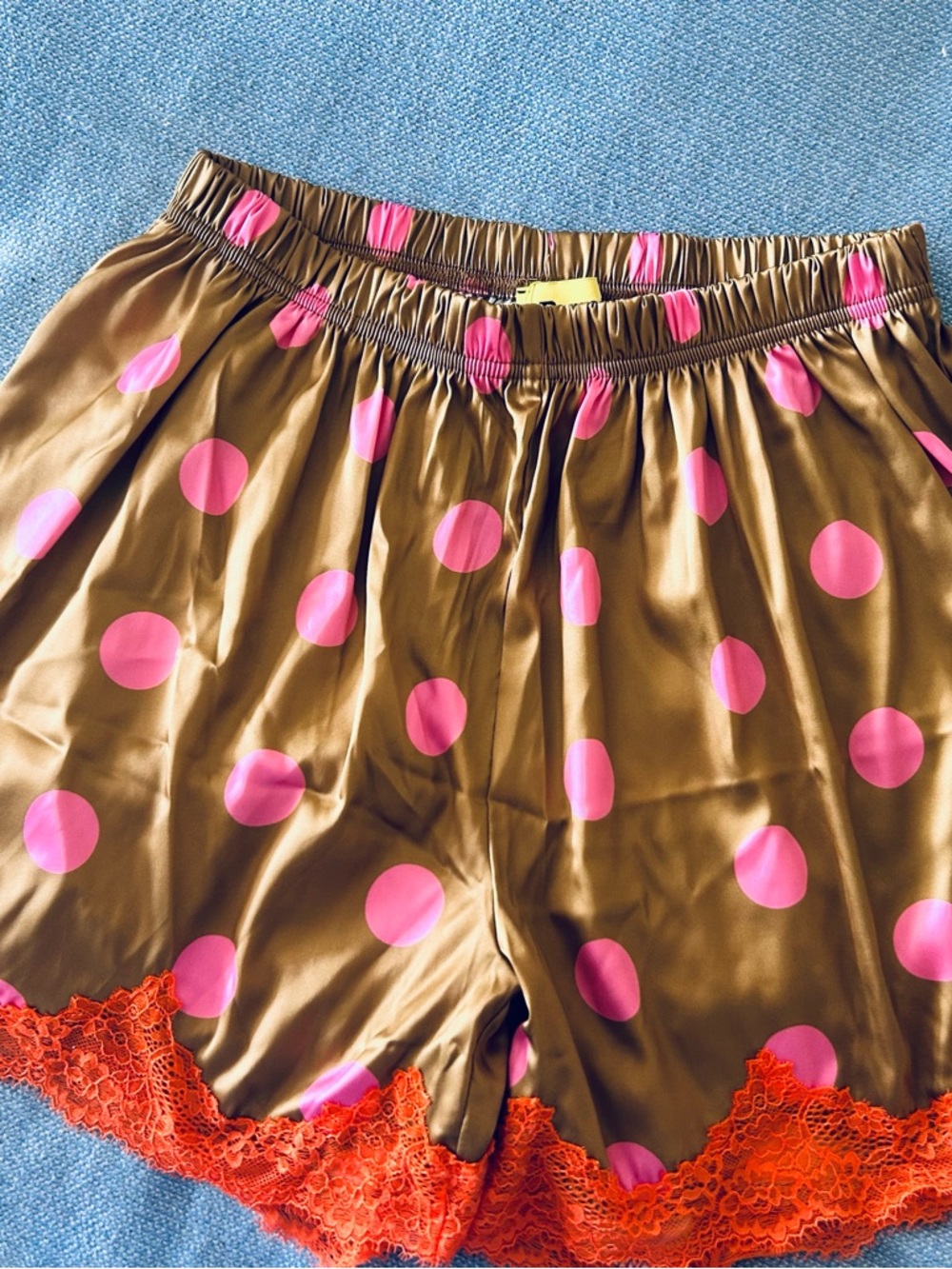 NWT Burnt Toast satin & lace shorts - Picture 7 of 7